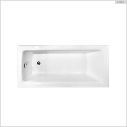 BESCO Baignoire rectangulaire - 110 x 70 cm - sans Habillage - avec Pieds - Vidage Chrome - TALIA