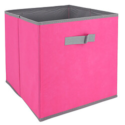 Linnea Cube de rangement cartonnée 27L rose