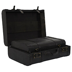 Avis Linnea lot de 2 malles de rangement - Noir