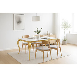 Avis Homy france Table à manger baroque - Marbre blanc