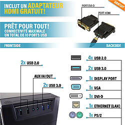 GREED - Ultra 7 - Office PC / Ordinateur - Intel Core i7 6700 - 32GO DDR4 - 1TO SSD - 1TO HDD - DVD+RW - WLAN - Win11 Pro
