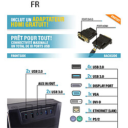 GREED - Multi 7 - Office PC / Ordinateur - Intel Core i7 6700 - 16GO DDR4 - 240GO SSD - 1TO HDD - DVD+RW - WLAN - Win11 Pro