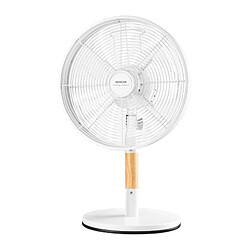 Ventilateur de bureau - SENCOR - SFE 3080WH - 3 vitesses - Oscillation 80° - Design métal et bois