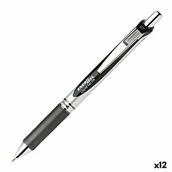Stylo gel Pentel Energel XM Klick 0.7 Noir 12 Pièces