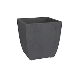 EDA Plastiques Bac a fleurs - DIVA BASALT - Gris anthracite - Carré - 42 L - 43,5 x 43,5 x H.44,2 cm - EDA - Bac intérieur amovible