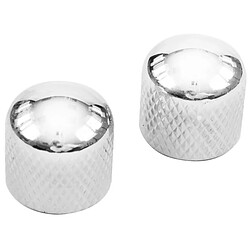 EZ1223C Boutons de potentiomètre forme dôme métal chrome (lot de 2) Yellow Parts