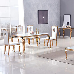 Acheter Homy france Table à manger baroque - Marbre blanc