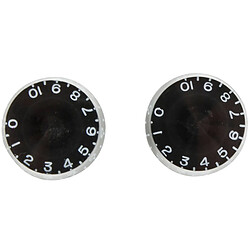 EZ1219B Boutons de potentiomètre type Les Paul noir (lot de 2) Yellow Parts