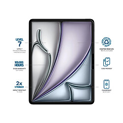 Eiger Verre Trempé 2.5D pour iPad Air 11" 2024 2025 Premium Asahi Ultra Solide Transparent