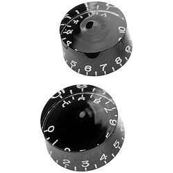 EZ1219B Boutons de potentiomètre type Les Paul noir (lot de 2) Yellow Parts