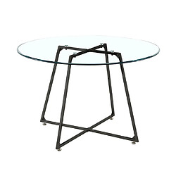 Homy france Table à manger ronde - Transparent