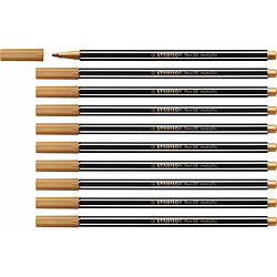 Feutres Stabilo Pen 68 metallic Cuivre (10 Pièces)
