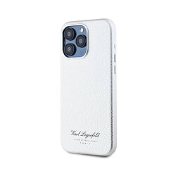 Avis Karl Lagerfeld Coque pour iPhone 15 Pro Max Hotel RSG Texturée Grainé Élégante Argent