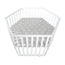 Roba Parc bébé hexagonal Little Stars - Blanc