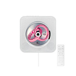 Avizar Lecteur CD Cancale Mural avec Bluetooth 5.0 FM Radio Télécommande Blanc