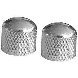 EZ1223C Boutons de potentiomètre forme dôme métal chrome (lot de 2) Yellow Parts