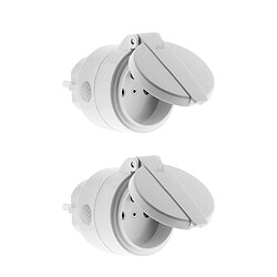 Lot de 2 prises connectées extérieur pilotables télécommande - Otio