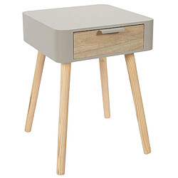 Linnea Table de chevet 1 tiroir - Beige
