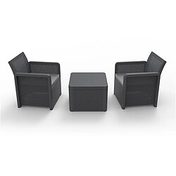 Shaf ensemble table et 2 sièges de jardin - Anthracite