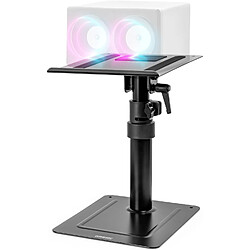 Duronic SPS20 Support d'Enceintes pour Bureau | Hauteur Ajustable de 26,4 à 40,5 cm | Inclinable et Rotatif | Plateau de 24 x 20 cm | Socle de 25 x 20 cm | Home Cinema Studio d'Enregistrement