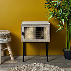 Linnea Table de chevet 1 tiroir - Marron