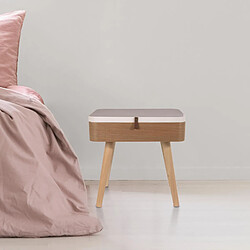 Linnea Table de chevet 1 tiroir - Marron