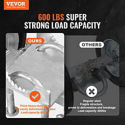 Vevor Kit portail coulissant 6", roulettes rail réglables, charge 600lb, noir