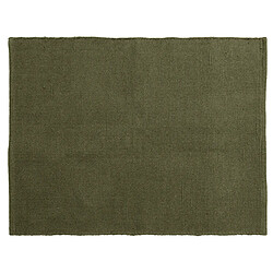 Linnea Tapis rectangulaire 130x170 cm pur coton collection MOOREA vert kaki