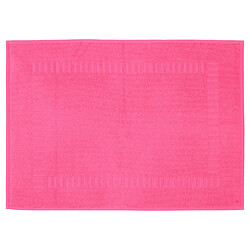 Linnea Tapis de bain PURE Tapis de bain Pure 50x70 cm 100% coton cardé - confort d'utilisation avec bouclette éponge double face, coloris vif et tonique, Fraise 550 g/m2 - Fabr
