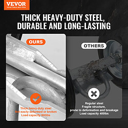 Vevor Kit Portail Coulissant, Capacite de Charge 272 kg, Quincaillerie Porte Roulante a Maillons, Support de Roues Robuste pour Cadres de Porte Coulissante, Rails de Guidage de Portail Coulissant