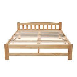 Acheter modfu Lit adulte 140x200 cm, couleur bois