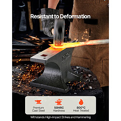 Vevor Enclume forgeron 25kg, corne ronde, haute dureté, plan travail, pliage