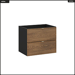 OTITEC Ensemble de meubles sous vasque - 120 cm - avec Plan - 2 Vasques - MÖRK