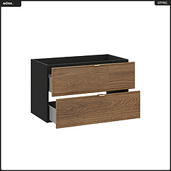 Avis Otitec Meuble sous-vasque bois - Noir mat