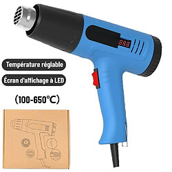 2windeal® Décapeur Thermique Pistolet 2000W à air chaud PR réparation DIY Température 50-650? affichage numérique