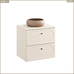 OTITEC Ensemble de meubles sous vasque - 60 cm - avec Plan - Vasque - SAND