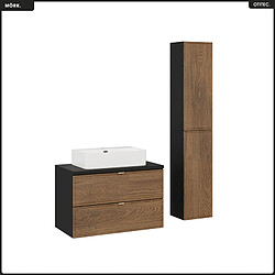 Otitec Ensemble meuble sous-vasque - Noir mat