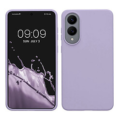 Htdmobiles Coque pour Samsung Galaxy S25 Edge 5G - housse etui silicone gel fine + film ecran - MAUVE
