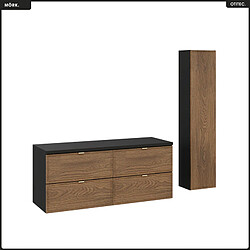 OTITEC Ensemble de meubles sous vasque - 120 cm - avec Plan - Colonne - MÖRK