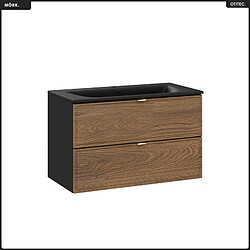 Otitec ensemble meuble salle de bain - Noir mat