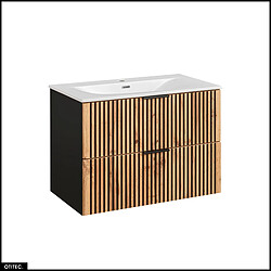 Otitec Meuble vasque suspendu - Chêne
