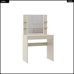 Otitec Coiffeuse de chambre avec miroir - Beige