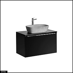 Otitec Meuble vasque 80 cm - Noir mat