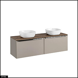 Otitec Meuble vasque double suspendu - Gris