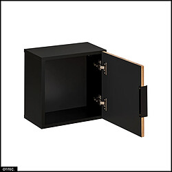 Avis OTITEC Cube de rangement - 35 x 35 cm - 1 porte - Chêne - WOTANIA