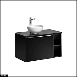 Otitec Meuble vasque avec vasque - Noir mat