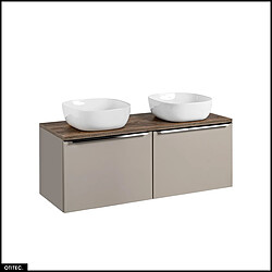 Otitec Meuble vasque double - Taupe