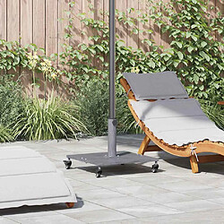 vidaXL Base de parasol extérieur Aspect bois gris foncé