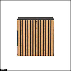 OTITEC Cube de rangement - 35 x 35 cm - 1 porte - Chêne - WOTANIA