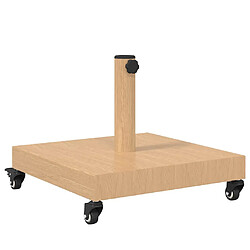 vidaXL Pied de parasol Bois Clair 45 x 45 x 31,5 cm